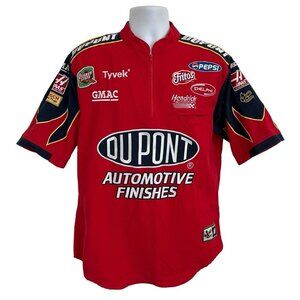 Chase Authentics Dupont Automotive Nascar S/S 1/4 Zip Pullover Shirt M Racing